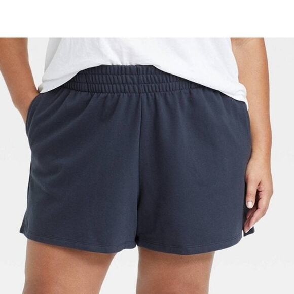 Plus Size Fleece Lounge Shorts | Ava & Viv | 0X(14W) - Picture 10 of 10